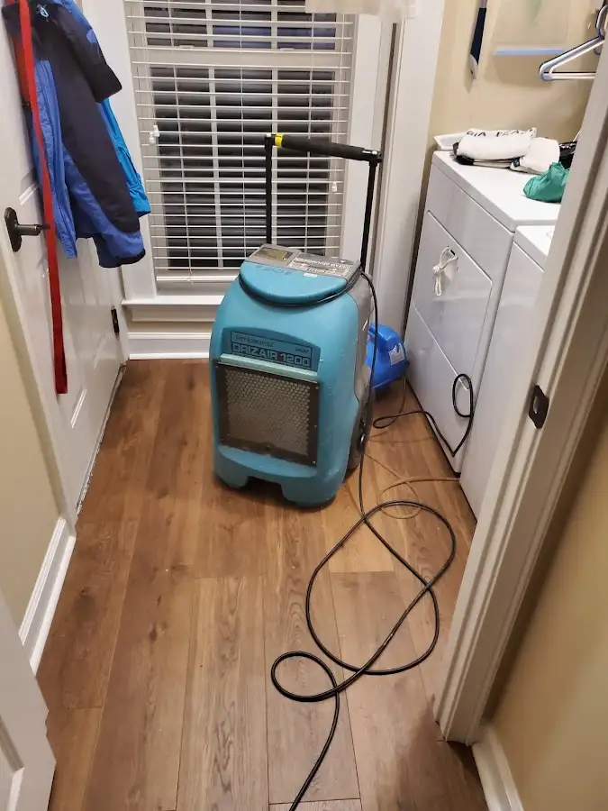 Commercial dehumidifier deployed for Flood Damage Cleanup in Bloomfield