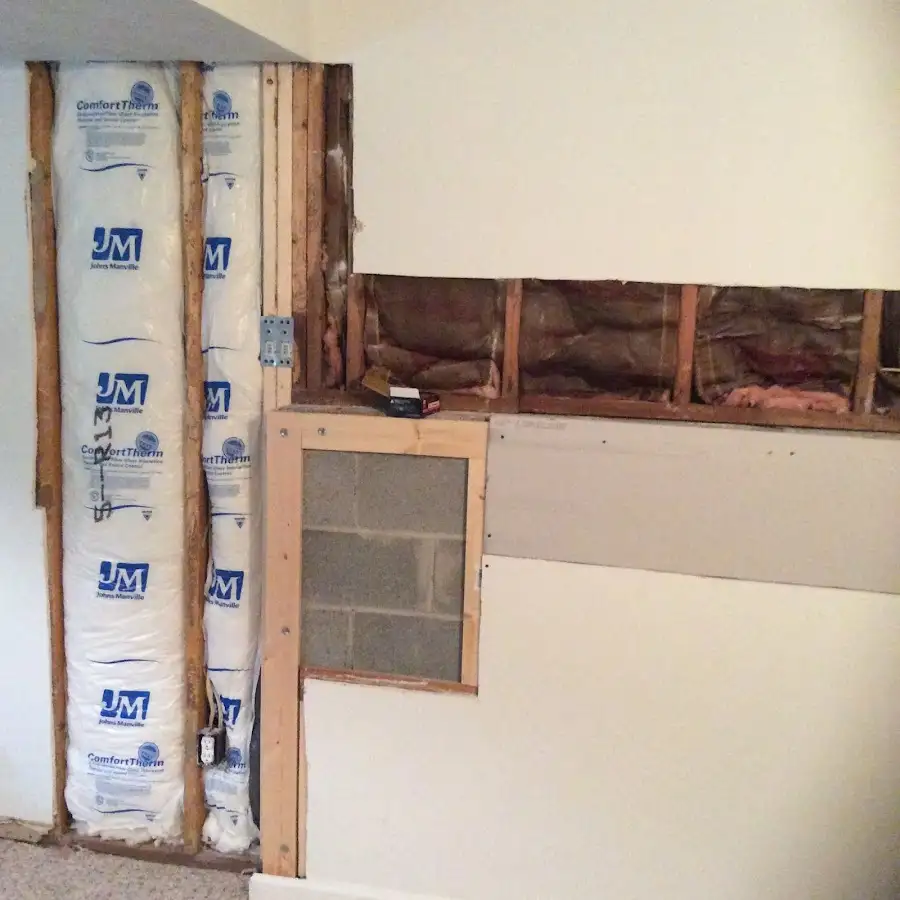 Wall insulation replacement during Contents Cleaning & Restoration in Bloomfield